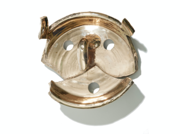 Eric Schmitt, wall lamp in gold bronze with the shape of a funny face