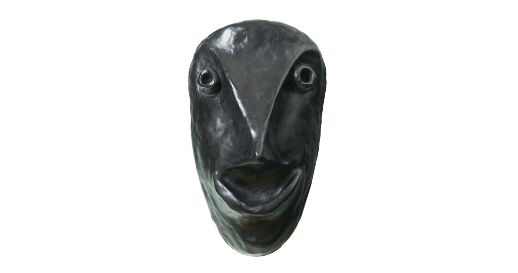 2026, new artistic wall light by Mattia Bonetti, black bronze in the shape of a smiling face