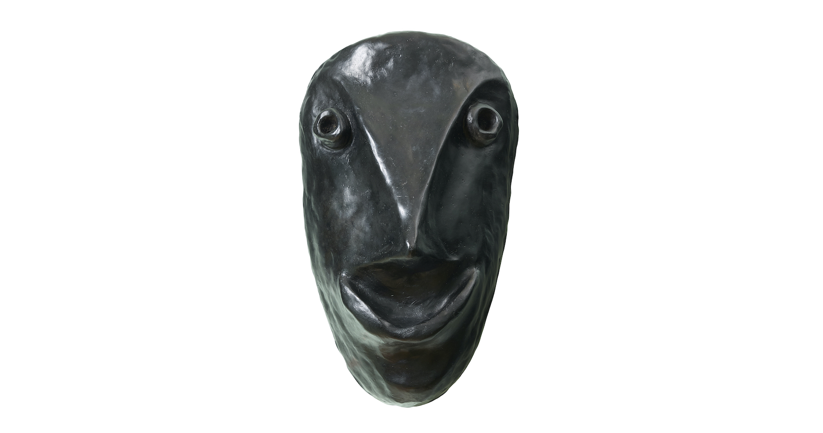 2026, new artistic wall light by Mattia Bonetti, black bronze in the shape of a smiling face